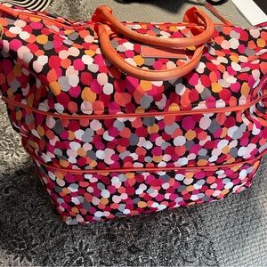 Vera Bradley expendable bag in pixie confetti pattern